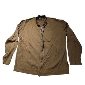 Nat Nast Luxury Originals Mens Brown Long Sleeve Zipper Sweater Jacket XL Cotton